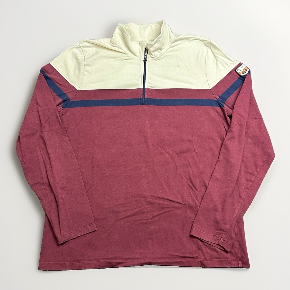 Marine Layer x Lost & Found Men's Large 1/4 Zip Pullover Thermal Long Sleeve